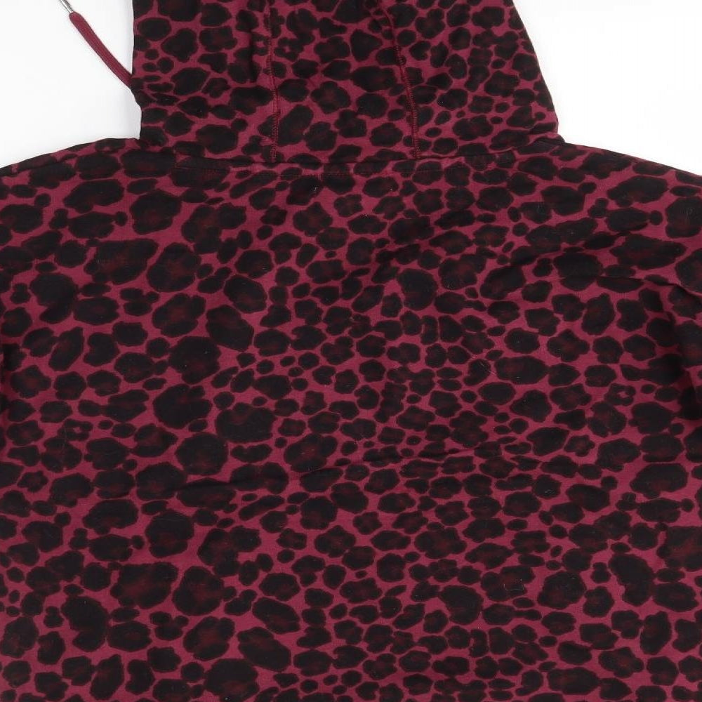 NEXT Womens Pink Animal Print  Pullover Hoodie Size M