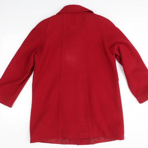 Compliments Womens Red   Overcoat Coat Size 10