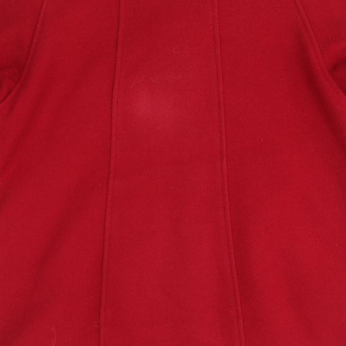 Compliments Womens Red   Overcoat Coat Size 10