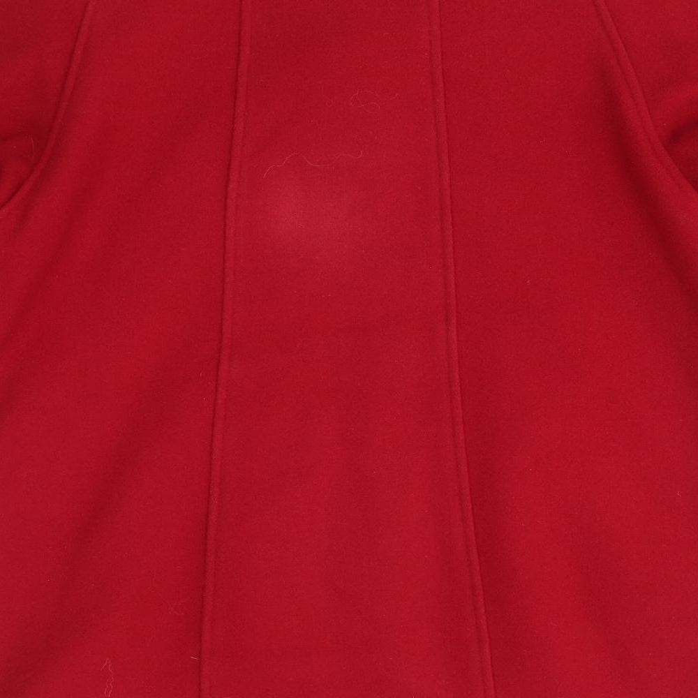 Compliments Womens Red   Overcoat Coat Size 10