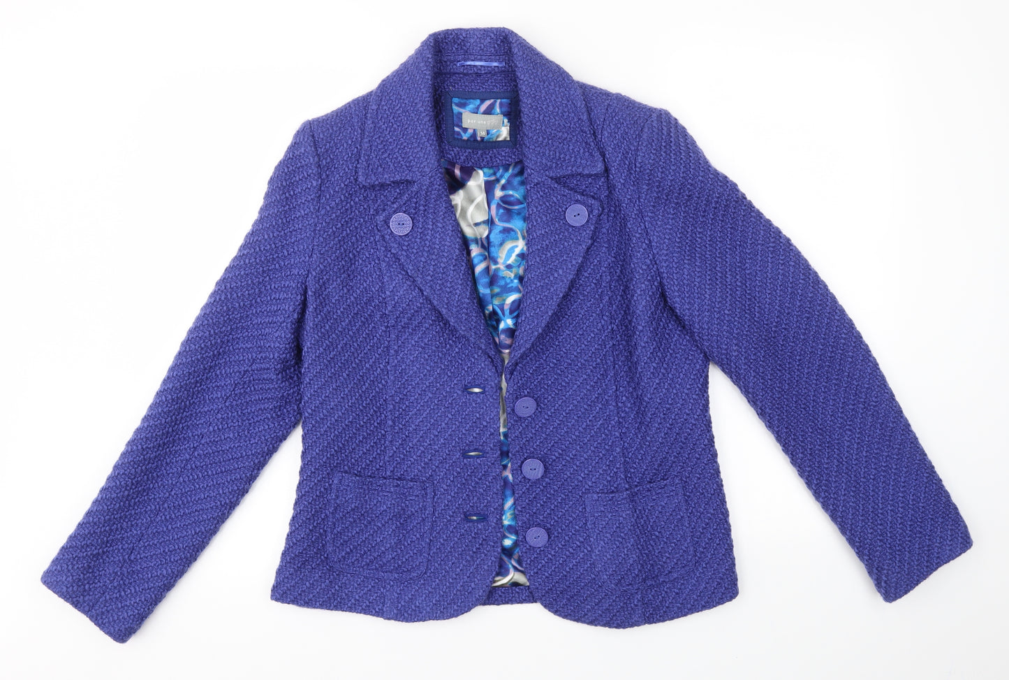 M&S Womens Blue   Jacket Blazer Size 14