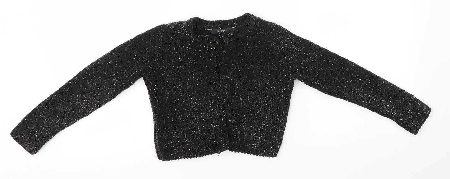 George Girls Black   Cardigan Jumper Size 4-5 Years