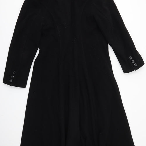 DAMO DONNA Womens Black   Overcoat Coat Size 10
