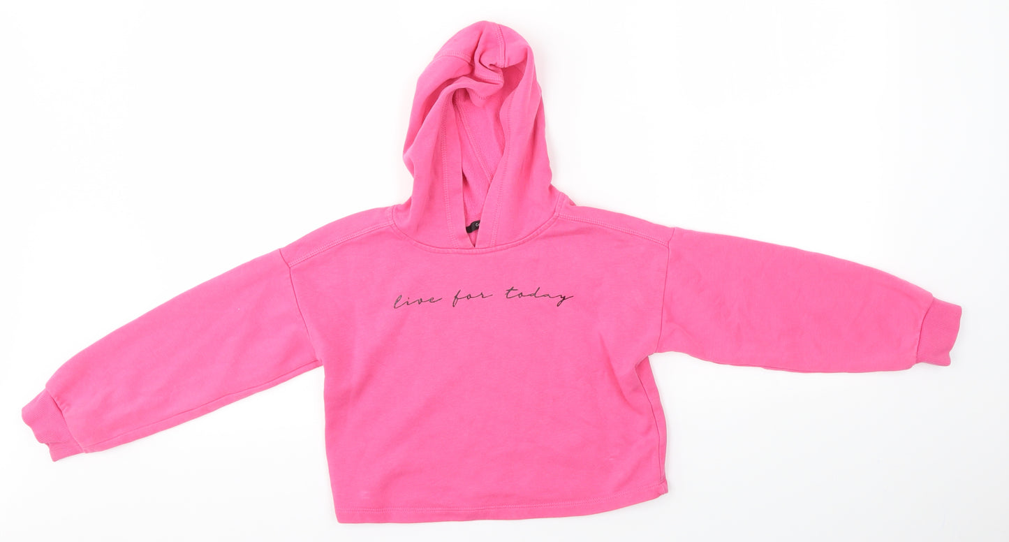 George Girls Pink   Pullover Hoodie Size 8-9 Years