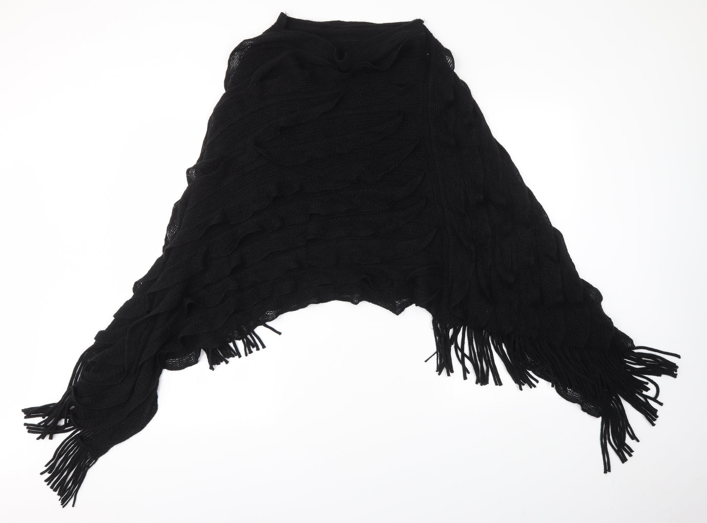 Preworn Womens Black   Pullover Jumper One Size  - Poncho