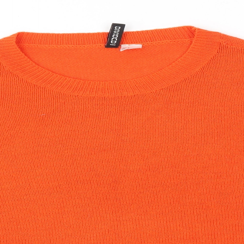 H&M Womens Orange   Pullover Jumper Size S