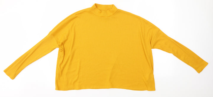 H&M Womens Yellow   Basic Blouse Size L