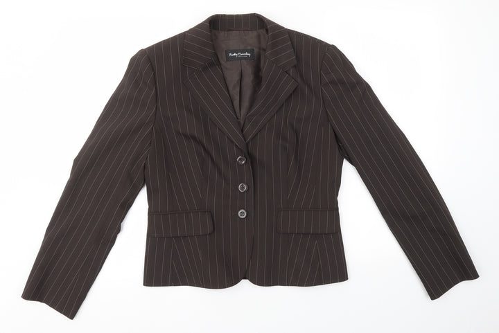 Betty Barclay Womens Brown Jacket Blazer Size 10