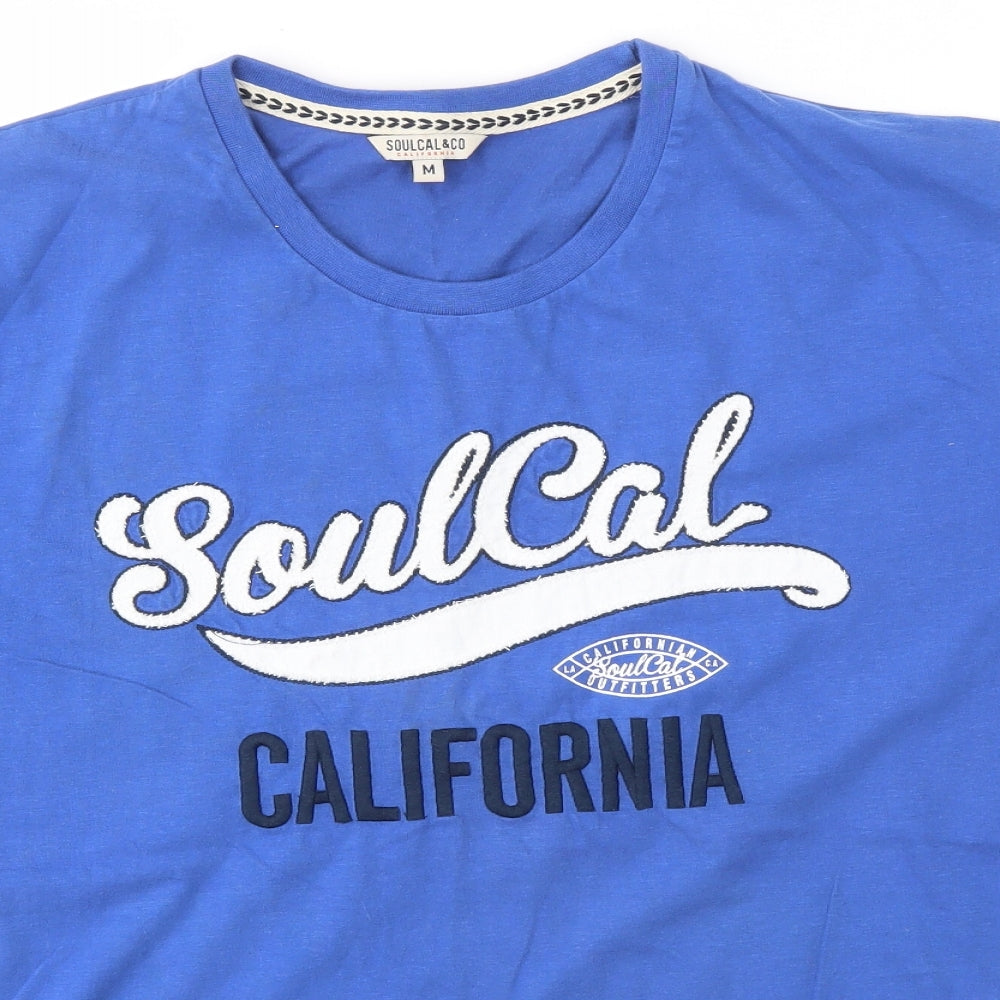 SoulCal&Co Mens Blue    T-Shirt Size M