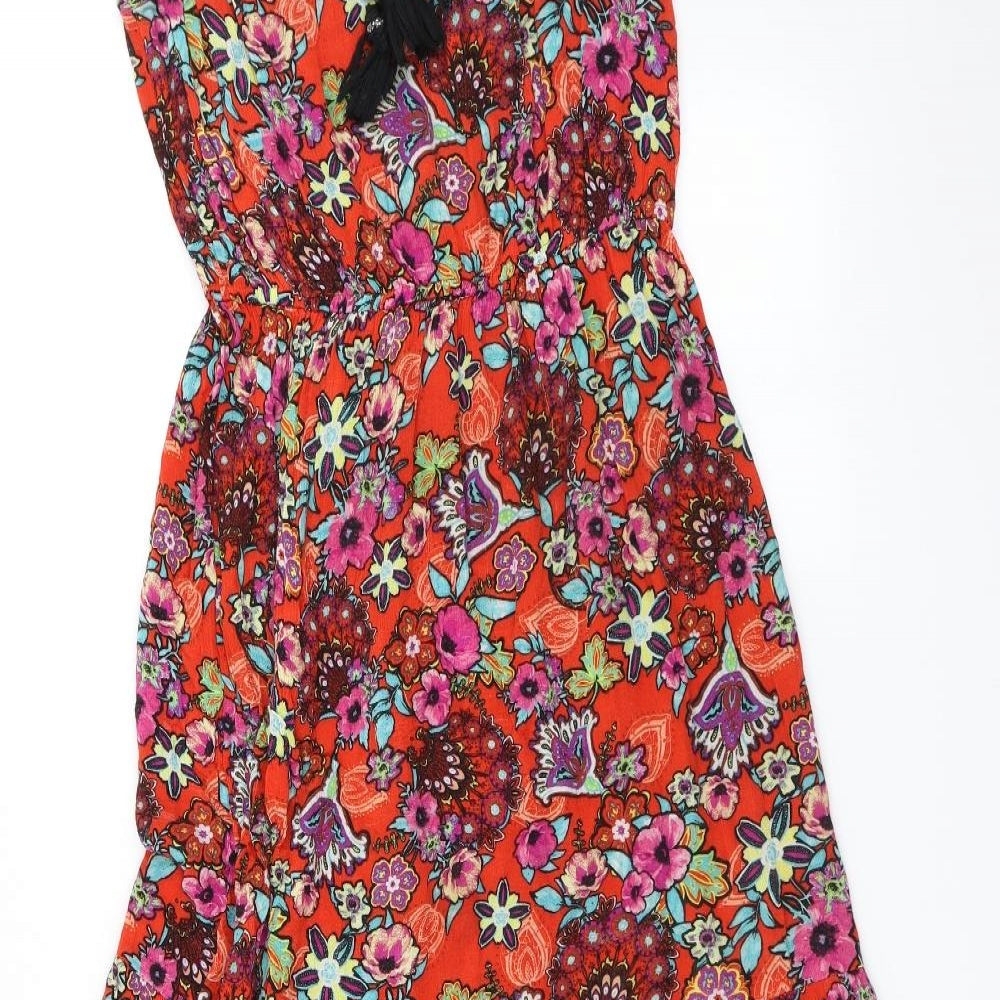 George Womens Red Floral  Maxi  Size 8