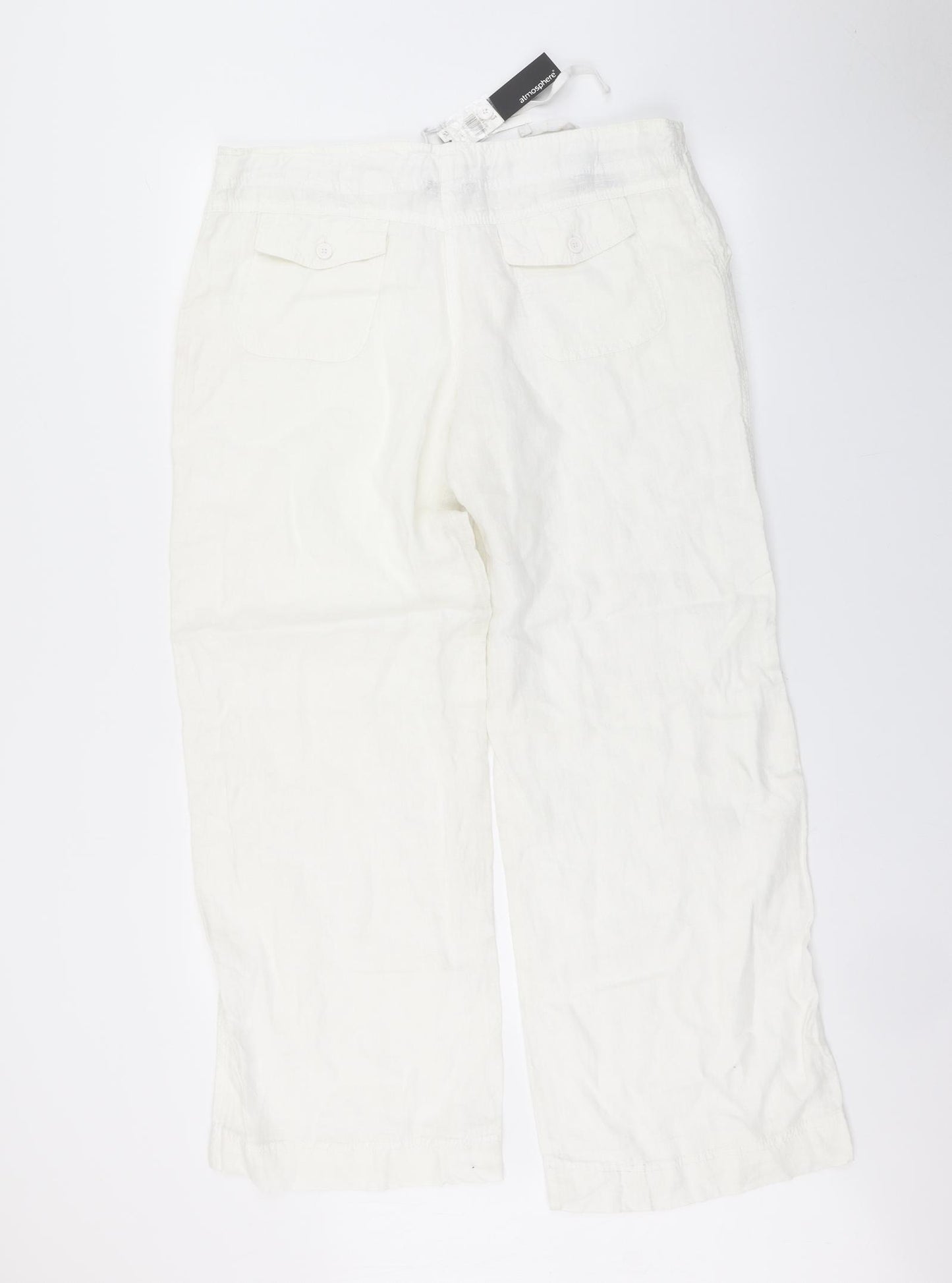Primark Womens White   Trousers  Size 14 L30 in