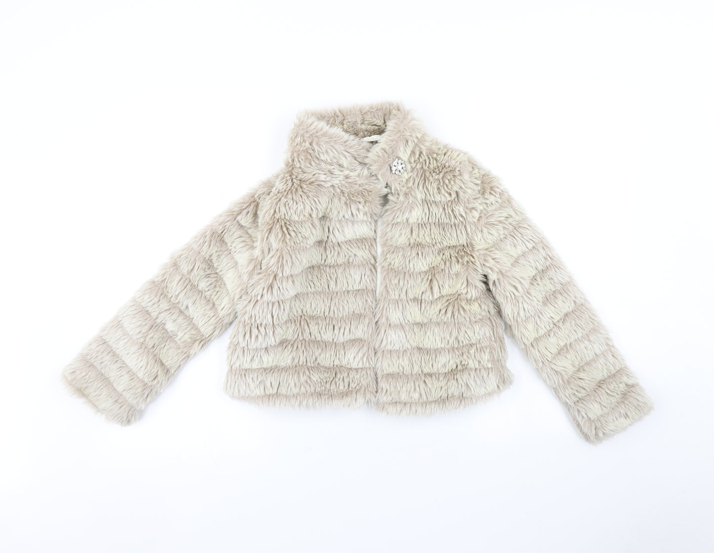 Marks and Spencer Girls Beige   Jacket Coat Size 9 Years