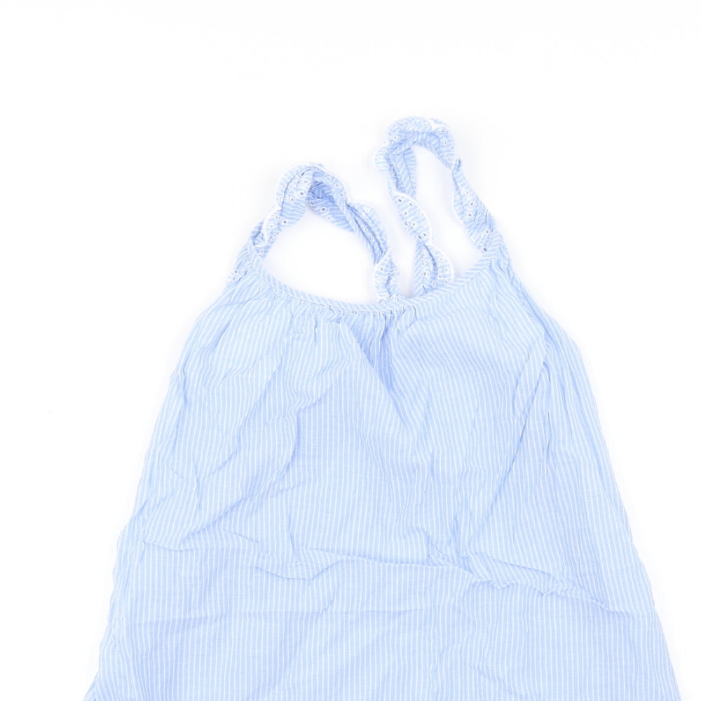H&M Girls Blue Striped  A-Line  Size 9-10 Years