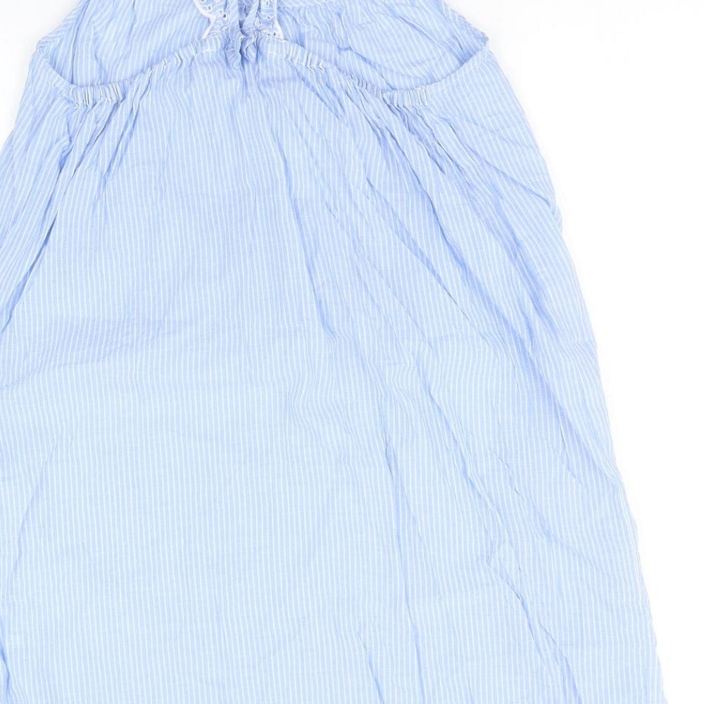 H&M Girls Blue Striped  A-Line  Size 9-10 Years