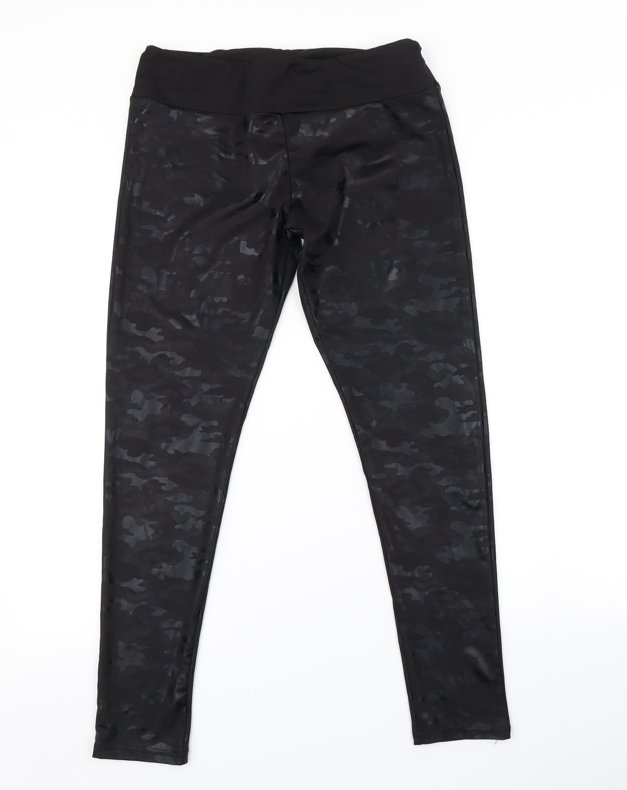 Primark Womens Black Animal Print   Leggings Size 12 L28 in