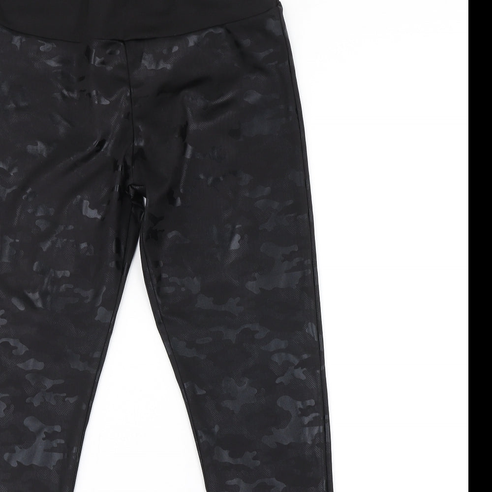 Primark Womens Black Animal Print   Leggings Size 12 L28 in