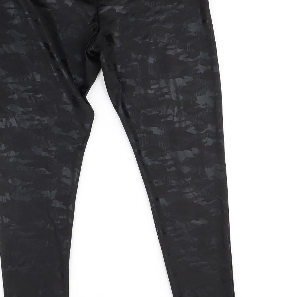Primark Womens Black Animal Print   Leggings Size 12 L28 in