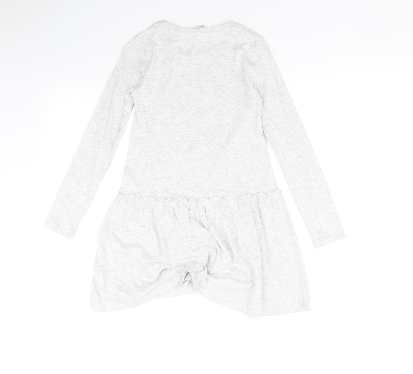 H&M Girls Grey   Fit & Flare  Size 10 Years  - Cat