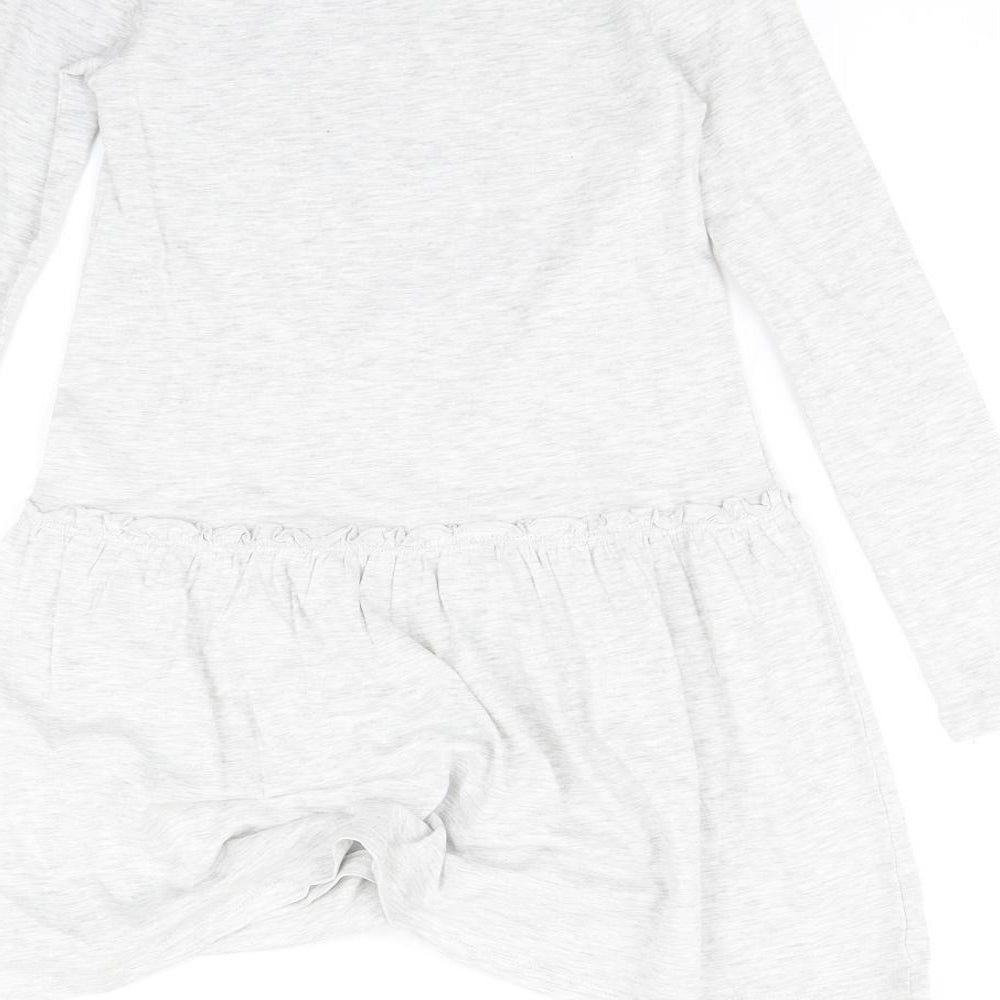 H&M Girls Grey   Fit & Flare  Size 10 Years  - Cat