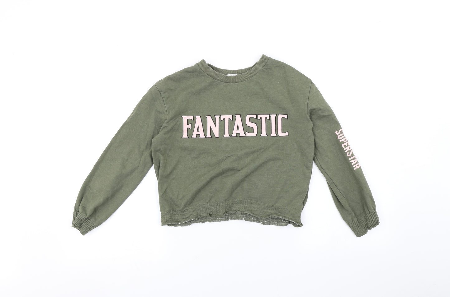 H&M Girls Green   Pullover Jumper Size 9-10 Years