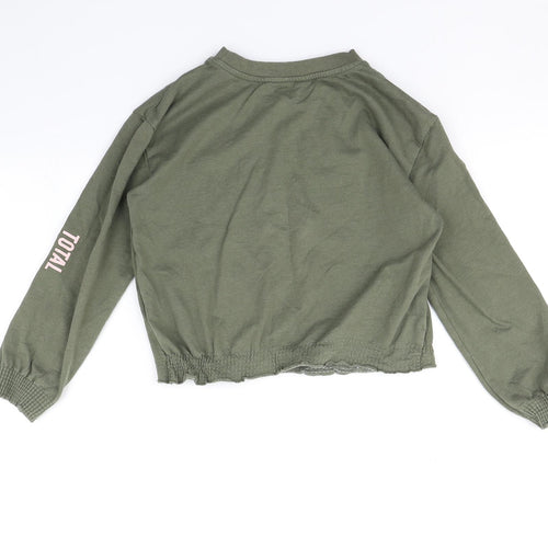 H&M Girls Green   Pullover Jumper Size 9-10 Years