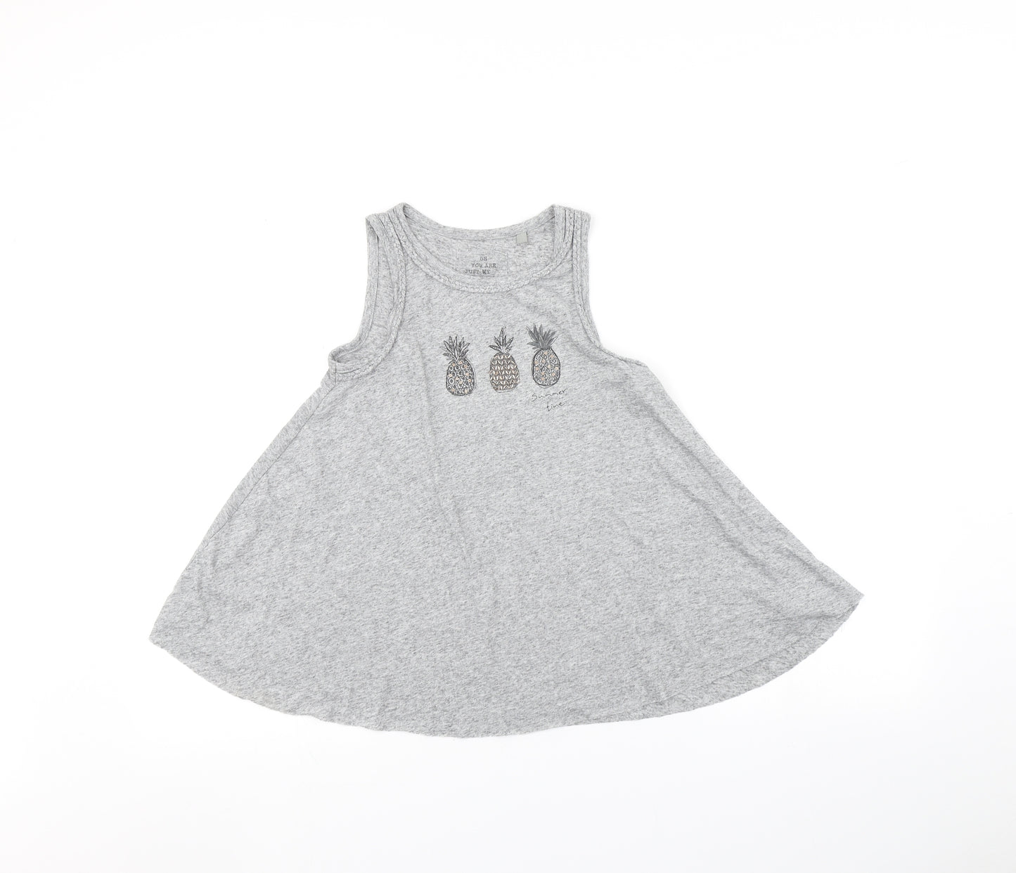 NEXT Girls Grey   Basic T-Shirt Size 8 Years