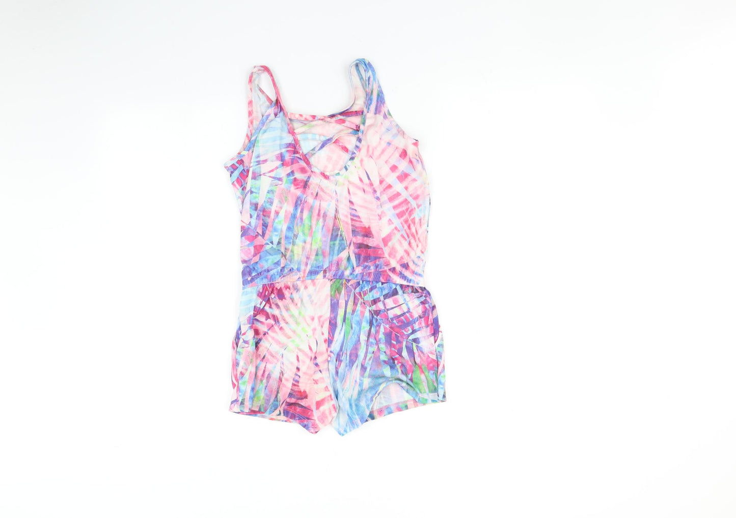 H&M Girls Multicoloured Tie Dye  Playsuit One-Piece Size 10-11 Years