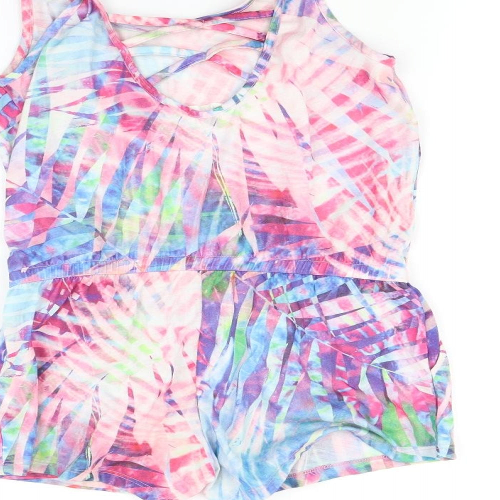 H&M Girls Multicoloured Tie Dye  Playsuit One-Piece Size 10-11 Years