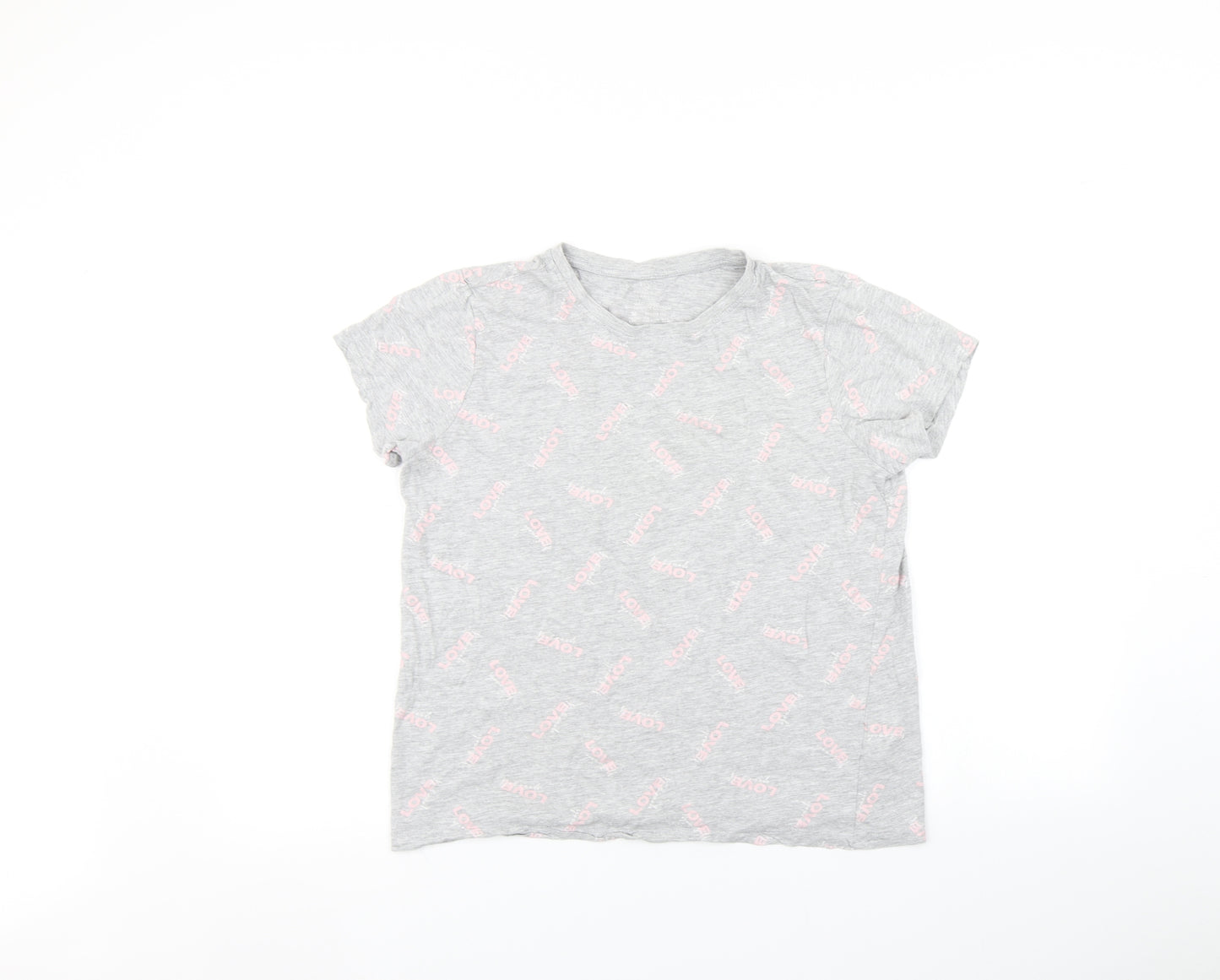 Primark Womens Grey    Pyjama Top Size M