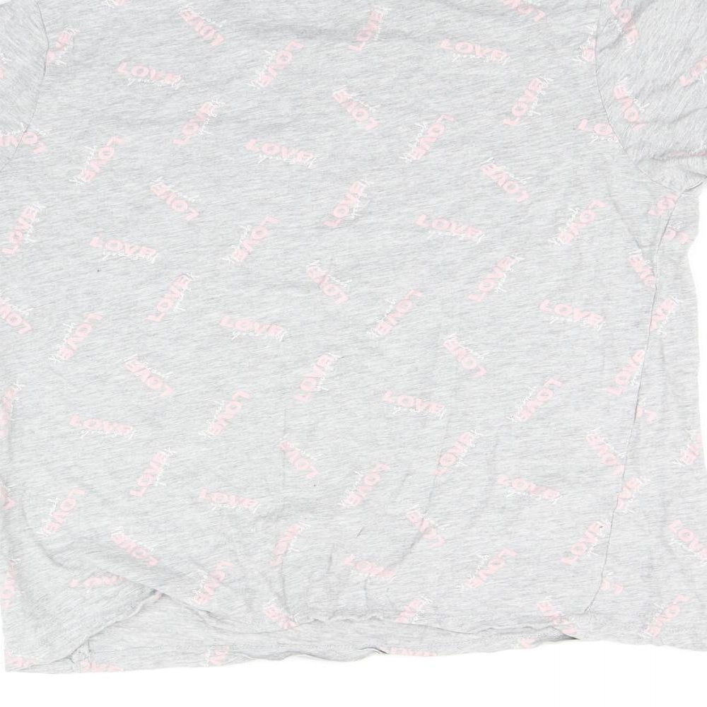 Primark Womens Grey    Pyjama Top Size M
