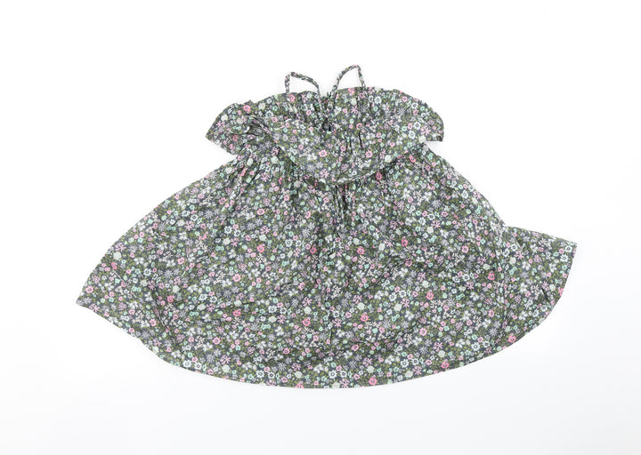 NEXT Girls Green Floral  A-Line  Size 3 Years