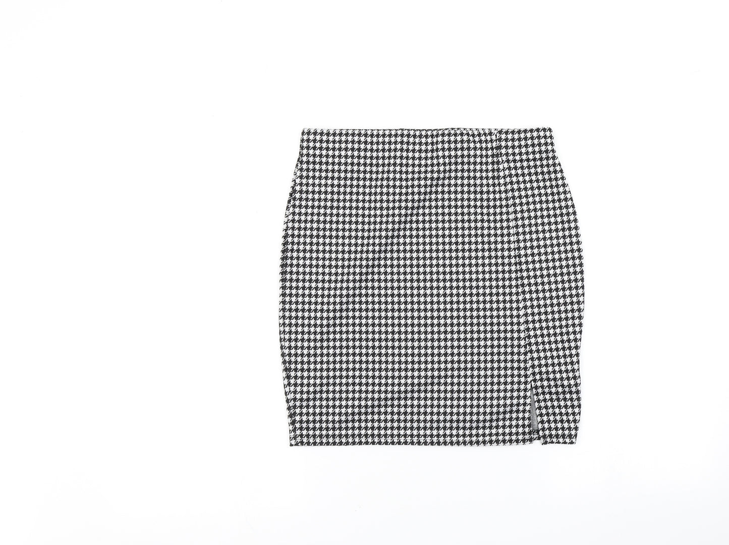 New Look Womens Black Check  Mini Skirt Size 10