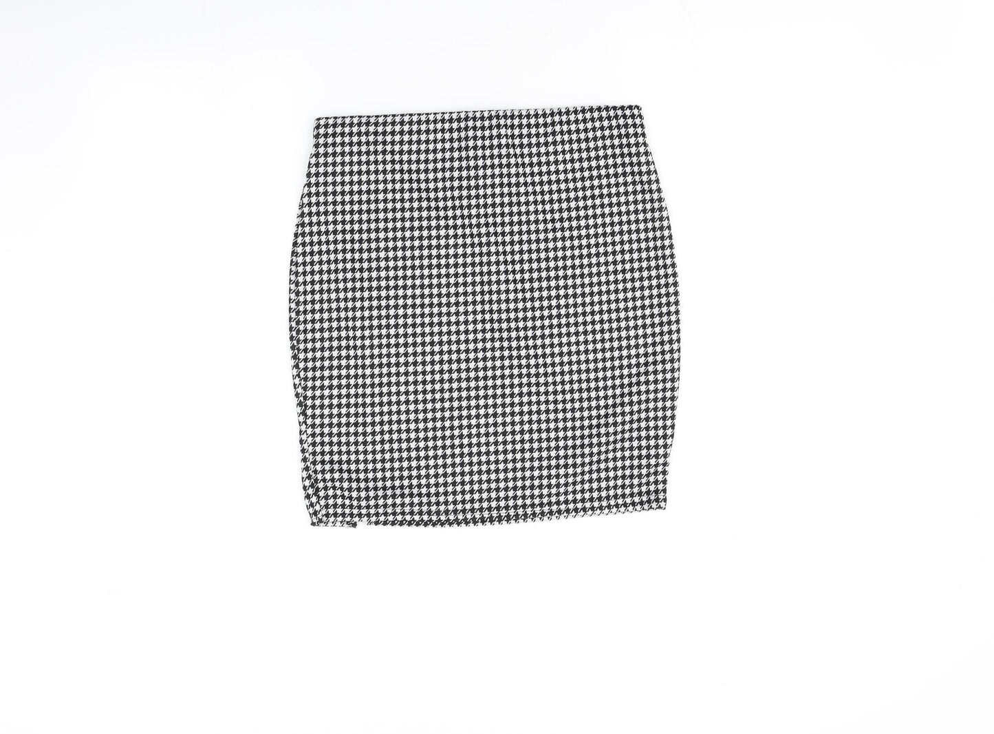 New Look Womens Black Check  Mini Skirt Size 10
