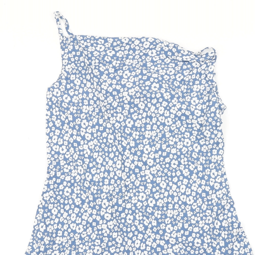 New Look Womens Blue Floral  A-Line  Size 10