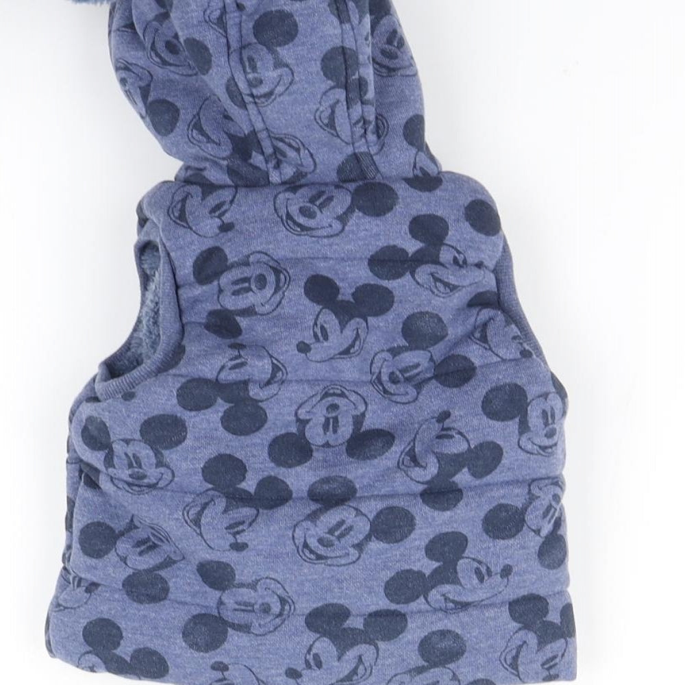 George Baby Blue   Gilet Jacket Size 6-9 Months  - Mickey mouse
