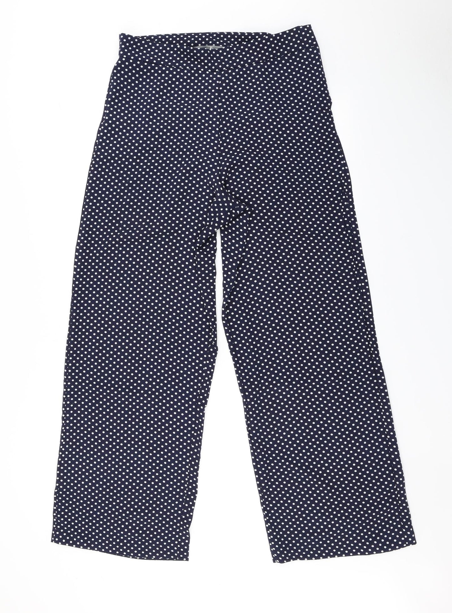 Jessica Graaf Womens Blue Polka Dot  Trousers  Size S L29 in