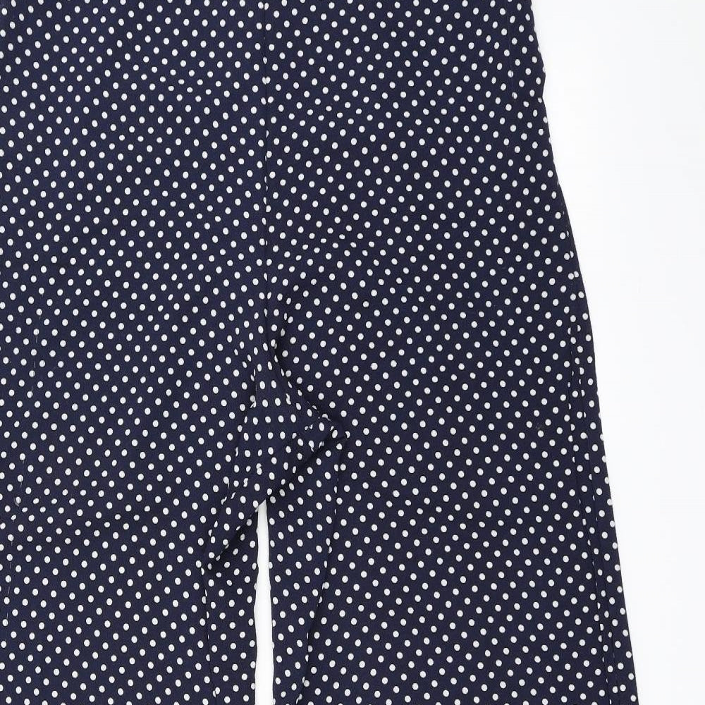 Jessica Graaf Womens Blue Polka Dot  Trousers  Size S L29 in