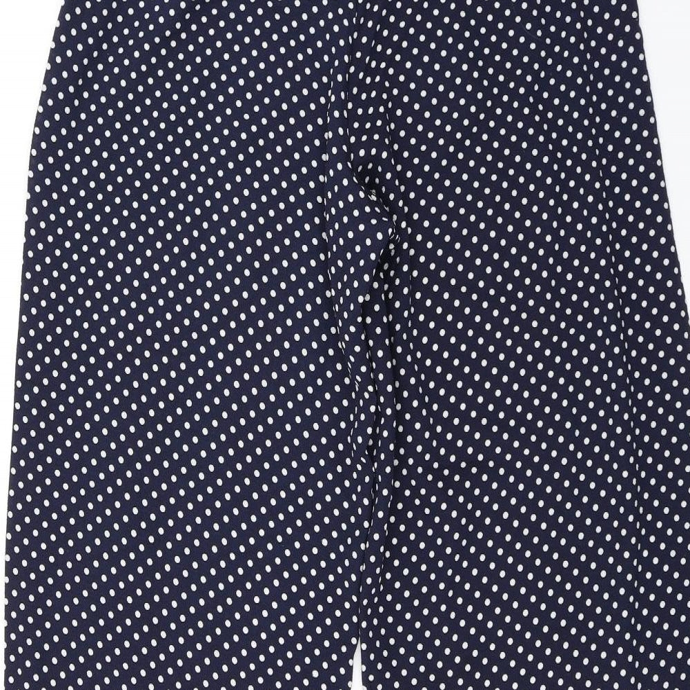 Jessica Graaf Womens Blue Polka Dot  Trousers  Size S L29 in