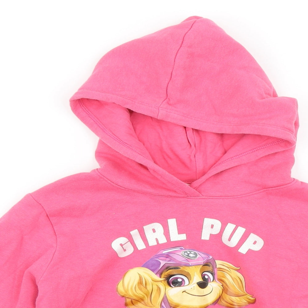 H&M Girls Pink   Pullover Hoodie Size 5-6 Years  - pAW PATROL