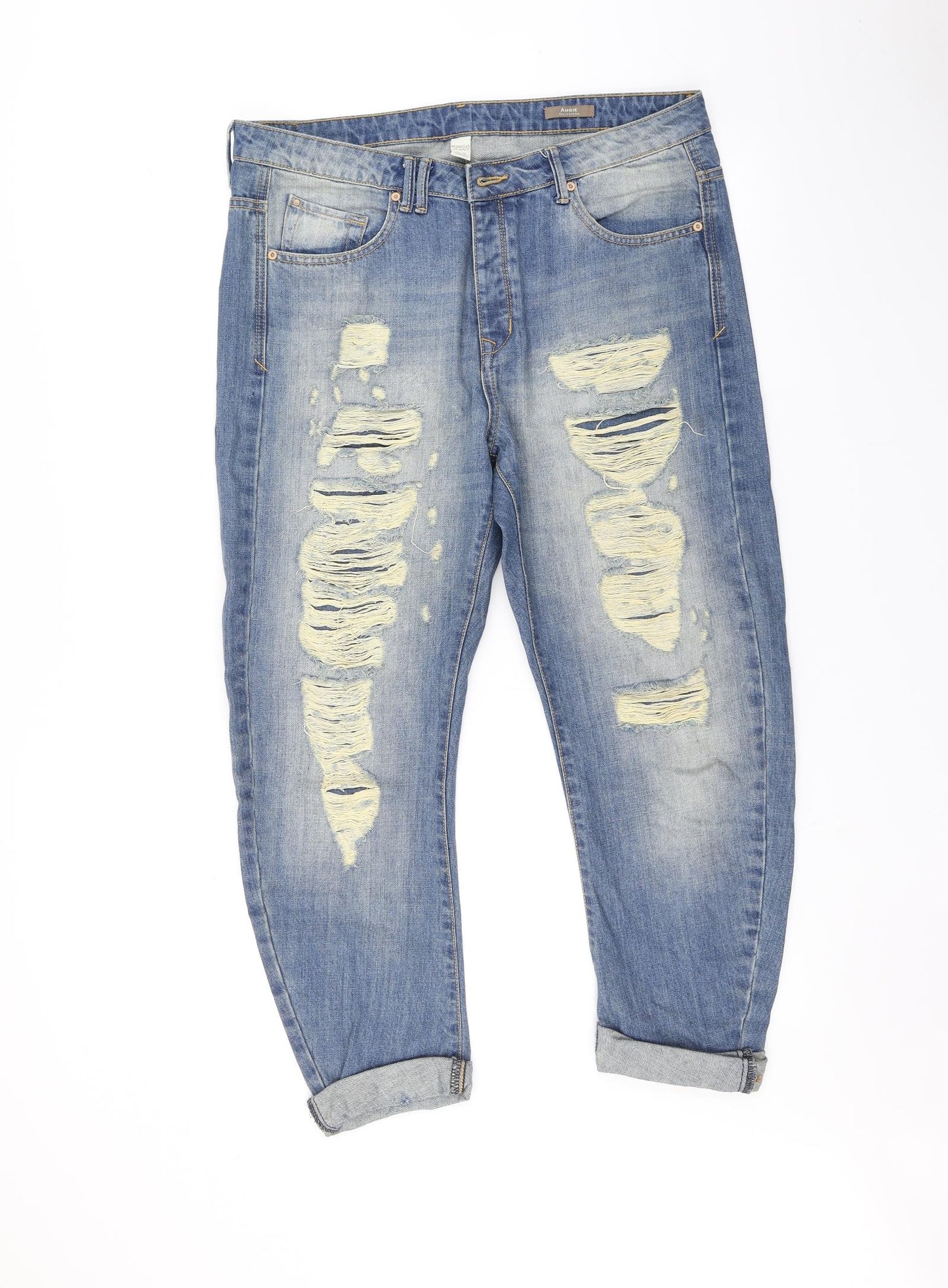 Mango Womens Blue   Boyfriend Jeans Size 14 L26 in