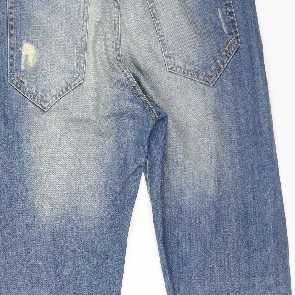 Mango Womens Blue   Boyfriend Jeans Size 14 L26 in