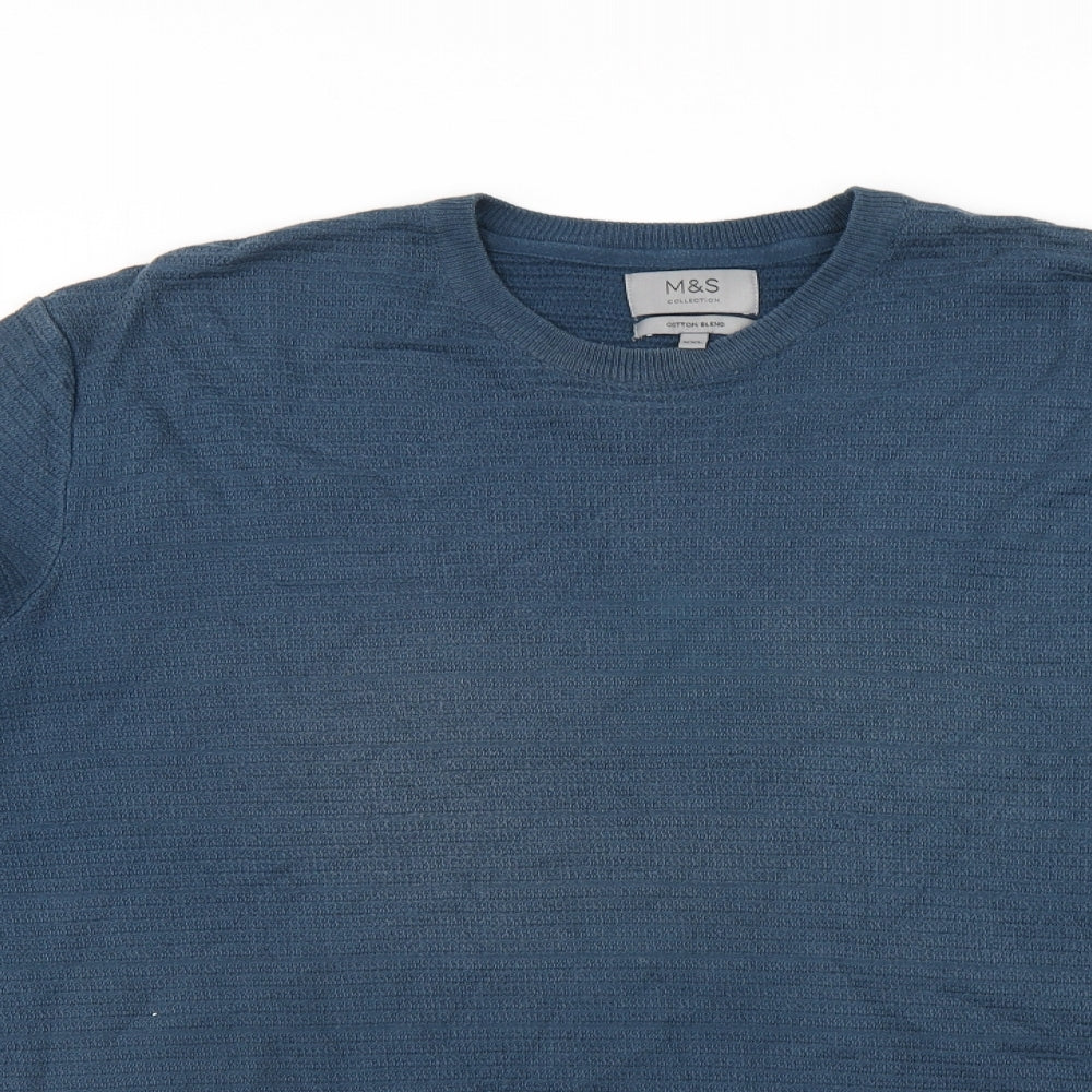 Marks and Spencer Mens Blue   Pullover Jumper Size 2XL