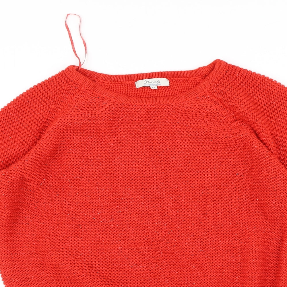 Peacocks Womens Red   Pullover Jumper Size 14