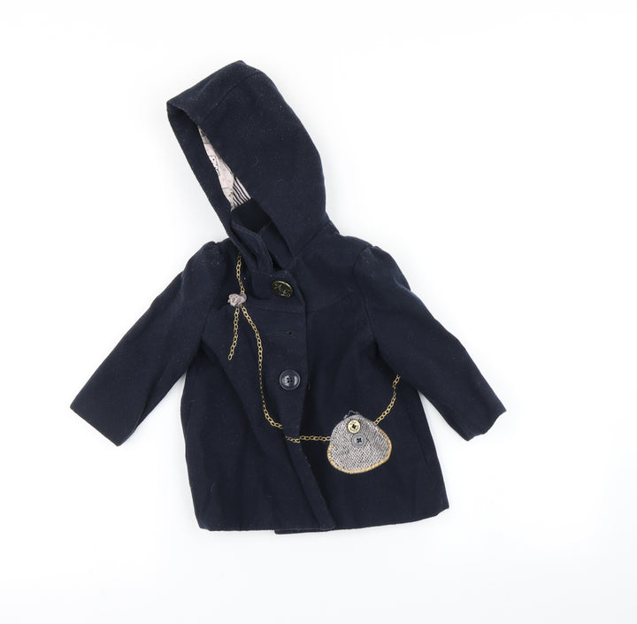 NEXT Baby Blue Basic Coat Coat Size 9-12 Months