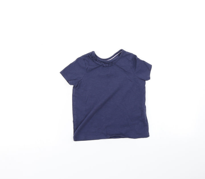 Marks and Spencer Girls Blue   Basic T-Shirt Size 3-4 Years
