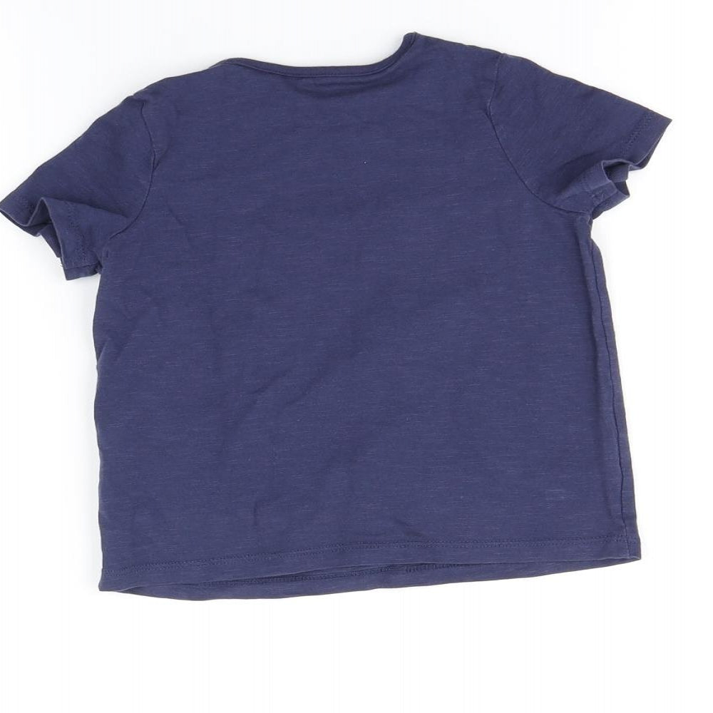 Marks and Spencer Girls Blue   Basic T-Shirt Size 3-4 Years