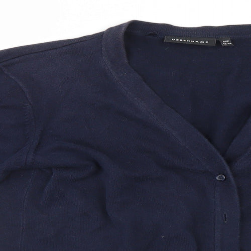 Debenhams Girls Blue   Cardigan Jumper Size 13-14 Years