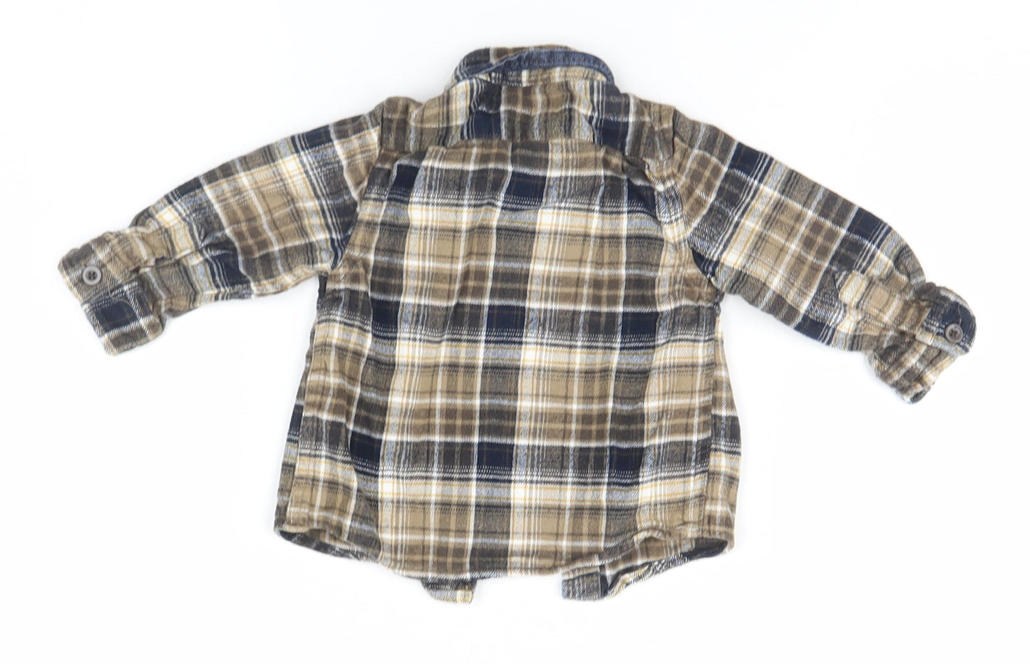 Earlydays Baby Brown Plaid  Basic Button-Up Size 6-9 Months