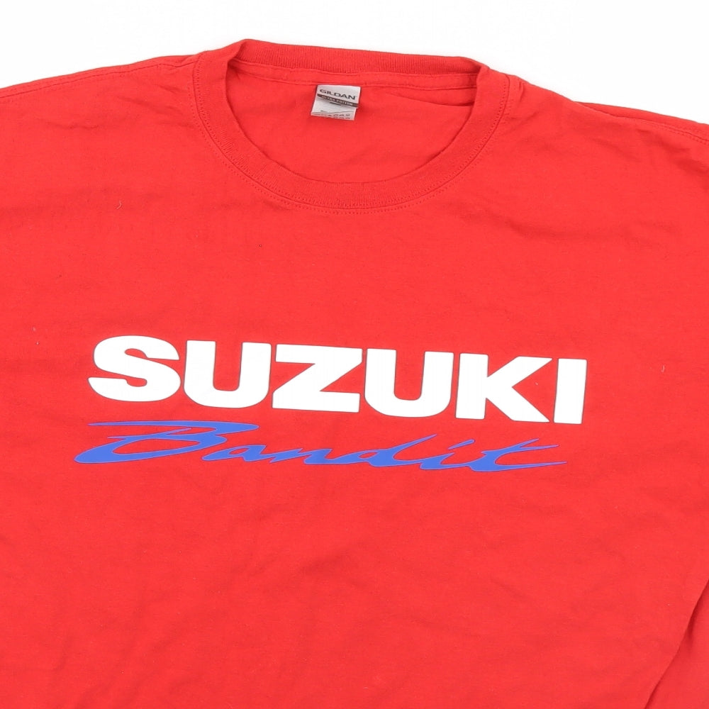 Suzuki Mens Red    T-Shirt Size L  - Suzuki