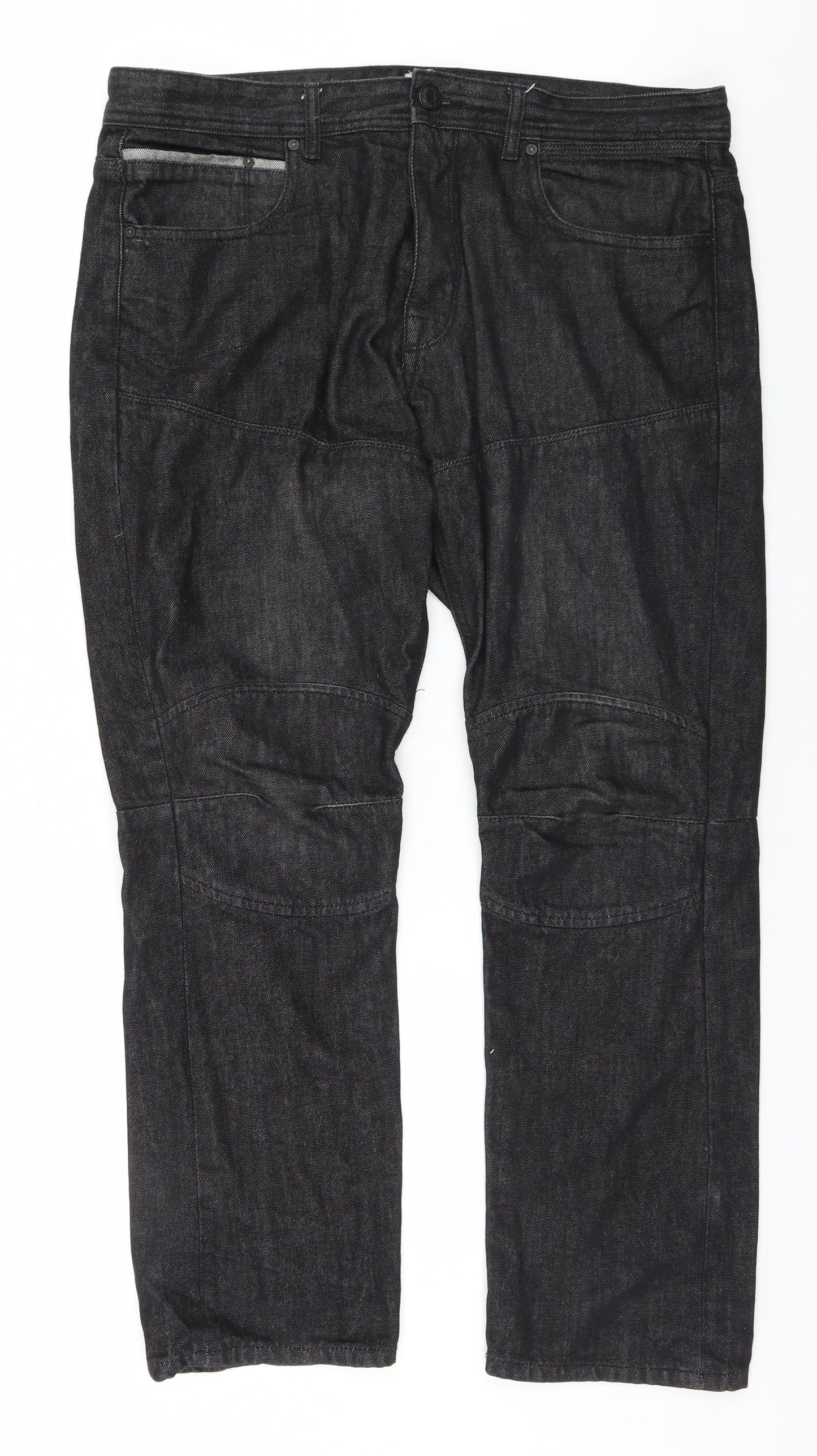 Authentic Mens Black   Straight Jeans Size 38 in L28 in